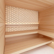 PROSAUNAS Hive Aspen Sauna Wall Panels, Hexagon Pattern, Natural Aspen
