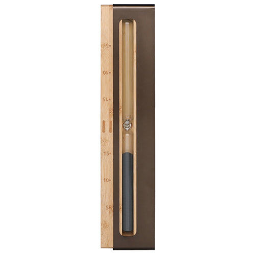 Rento Sand Timer 15-Minute Sauna Sand Timer, Bamboo and Aluminum