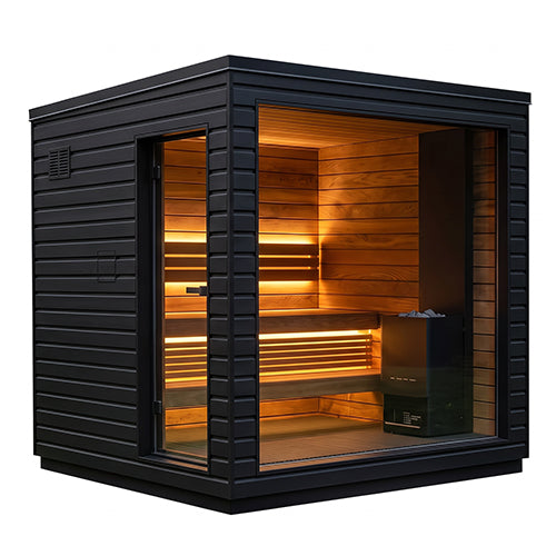 SaunaLife Model G6 Garden Series Fully-Assembled Outdoor Home Sauna, Up to 5 Persons
