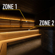 PROSAUNAS Dual-Zone Linear White LED Neon Light Kit