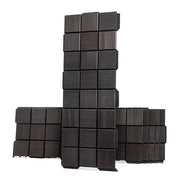 PROSAUNAS Cubist Black Sauna Wall Panels, Square Pattern, Black Abachi