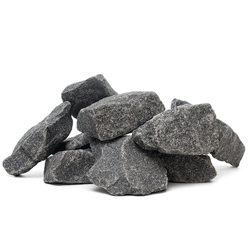 PROSAUNAS 10-15SF 60 Cases, 20kg per Case, Split-Face 10-15cm Sauna Stones, Pallet