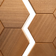 PROSAUNAS Hive Thermo Sauna Wall Panels, Hexagon Pattern, Thermo-Abachi