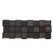PROSAUNAS Cubist Black Sauna Wall Panels, Square Pattern, Black Abachi