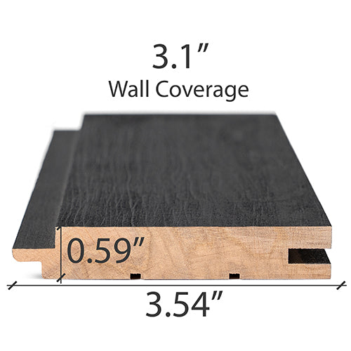 PROSAUNAS Aspen Brushed Midnight Black 1x4 (15mm x 90mm) T&G STS4