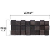 PROSAUNAS Cubist Black Sauna Wall Panels, Square Pattern, Black Abachi