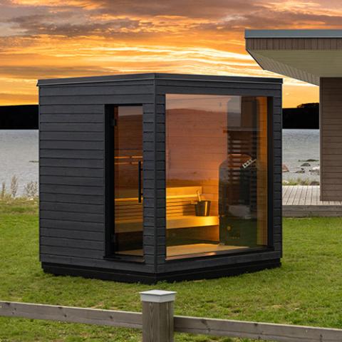 SaunaLife Model G6 Garden Series Fully-Assembled Outdoor Home Sauna, Up to 5 Persons