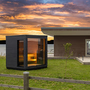 SaunaLife Model G6 Garden Series Fully-Assembled Outdoor Home Sauna, Up to 5 Persons