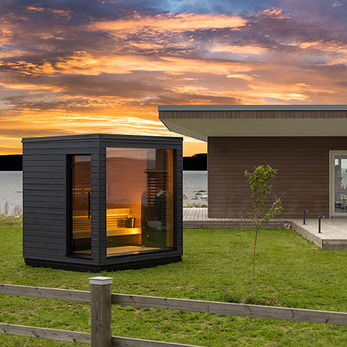 SaunaLife Model G6 Garden Series Fully-Assembled Outdoor Home Sauna, Up to 5 Persons