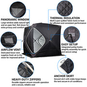 SaunaLife SaunaTrekker Portable Insulated Sauna Tent, Up to 4 Persons