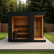 AaltoTherm Noir Spa Suite Outdoor Sauna - Backyard Supply Direct