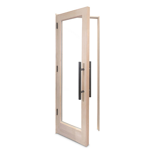 PROSAUNAS Solid Wood Sauna Door with Insulated Glass, 24" x 80"