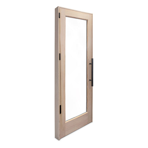 PROSAUNAS Solid Wood Sauna Door with Insulated Glass, 24" x 80"