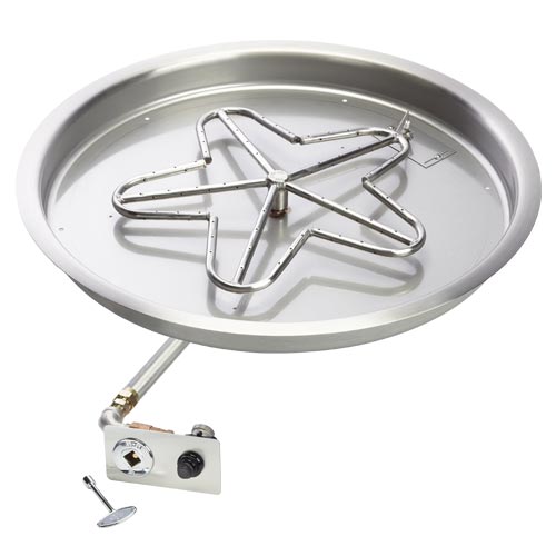 HPC 25" Round Push Button Ignition Fire Pit Kit