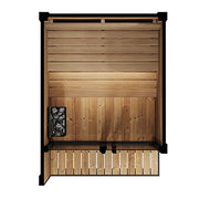 SaunaLife Model GL4B Garden Luxury Series Outdoor Home Sauna Kit, DIY, Paint Included, Up to 4 Persons