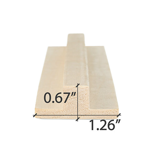 PROSAUNAS Aspen 1x2 (17mm x 32mm) T-Moulding