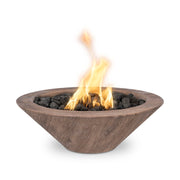 Cazo Fire Bowl - GFRC Wood Grain - 24" - Backyard Supply Direct