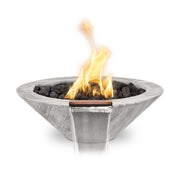 Cazo Fire & Water Bowl - GFRC Woodgrain - 32" - Backyard Supply Direct