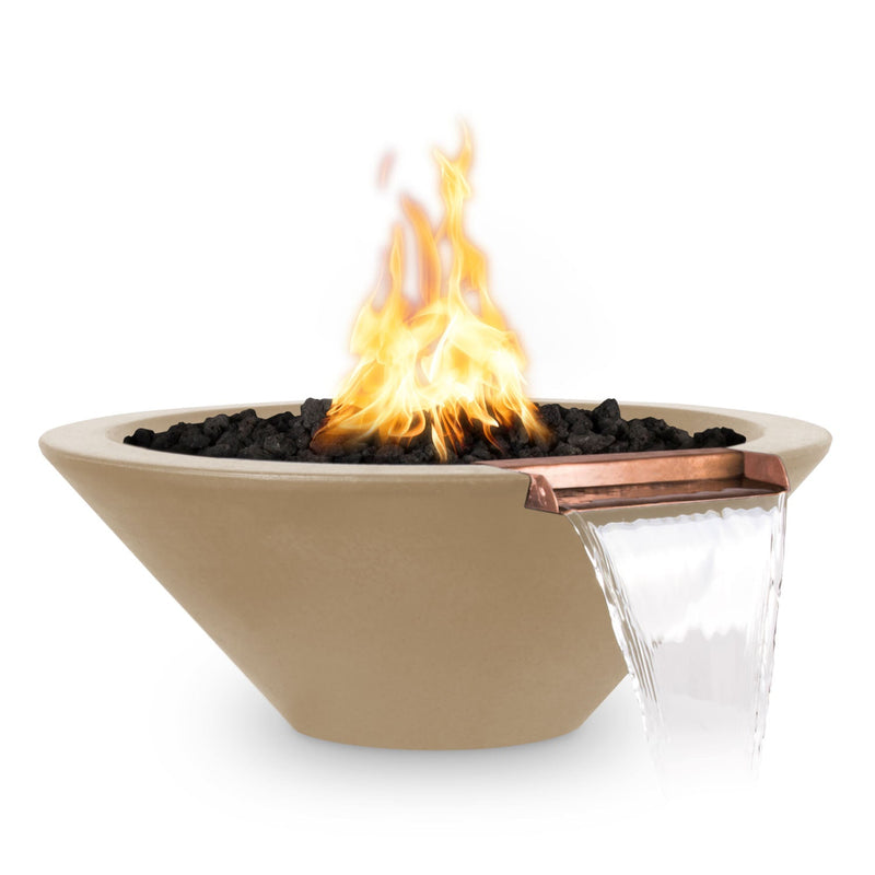 Cazo Fire & Water Bowl - GFRC Concrete - 36" - Backyard Supply Direct