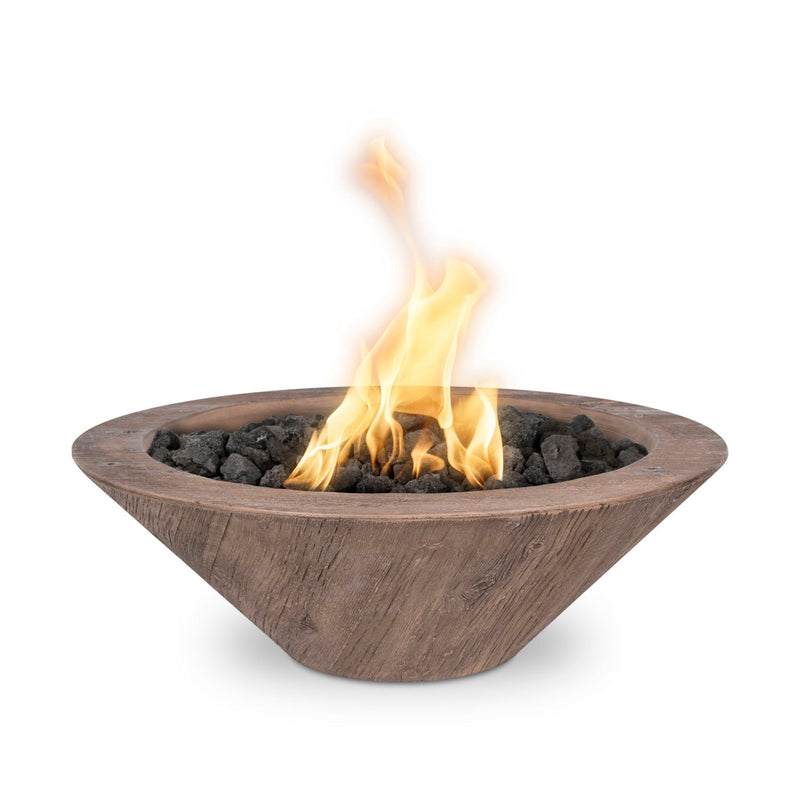 Cazo Fire Bowl - GFRC Wood Grain - 32" - Backyard Supply Direct
