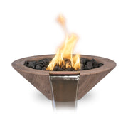 Cazo Fire & Water Bowl - GFRC Woodgrain - 32" - Backyard Supply Direct