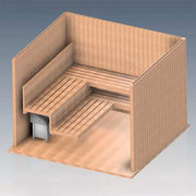 EOS Invisio Midi 240/2 Concealed Under-Bench Sauna Heater, 240V/2PH, up to 9kW