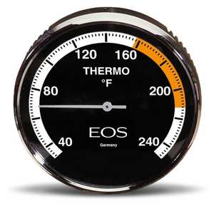 EOS Thermometer Round Sauna Thermometer, Wall-Mount, Fahrenheit
