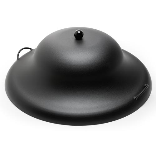 HPC dia. x high Aluminum Fire Pit Hard Cover/Textured Black Wrinkle Finish