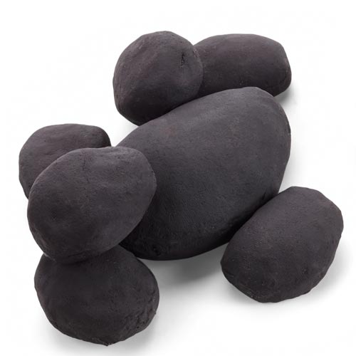 HPC Black Ceramic Fiber River Rock
