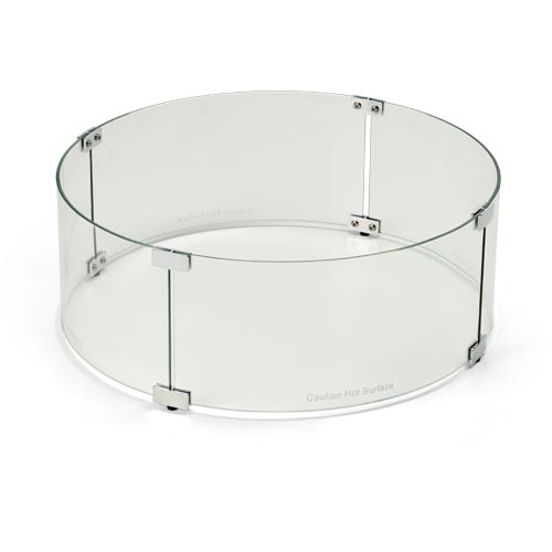HPC Round Glass Fire Pit Wind Guard