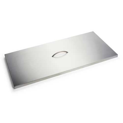 HPC ( Actual Dimension) Brushed SS H-Burner Fire Pit Hard Cover w/SS Handles