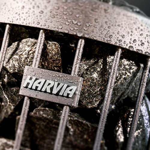 Harvia AC3045 Black Vulcanite Sauna Heater Stones, Split-Face, 10-15cm