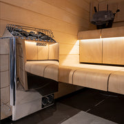 Harvia KIP80B KIP Series 8kW Sauna Heater, Built-In Controls, Stainless Steel