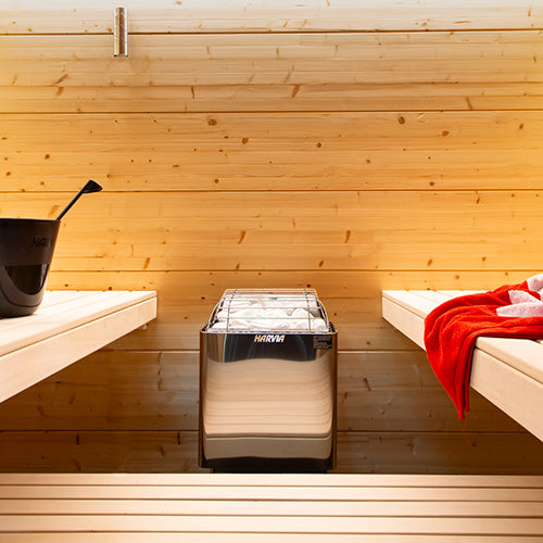 Harvia KIP80B KIP Series 8kW Sauna Heater, Built-In Controls, Stainless Steel