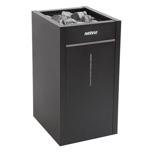 Harvia Virta Combi HL90SA sauna heater with control panel and heating elements, designed for home sauna rooms.