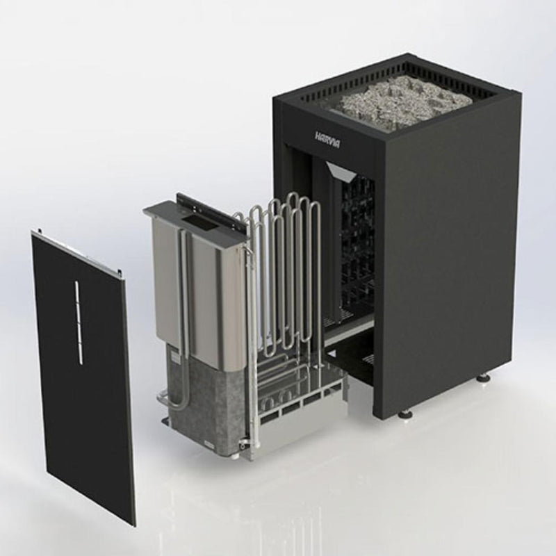 Harvia Virta Combi HL90SA sauna heater with control panel, designed for home sauna heating and easy temperature regulation.