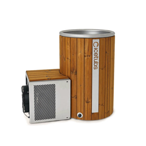 Icetubs IceBarrel Immersion Tub, Thermowood & Stainless Cold Plunge, 53"L x 31"W x 47"H