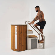 Icetubs IceBarrel Immersion Tub, Thermowood & Stainless Cold Plunge, 53"L x 31"W x 47"H