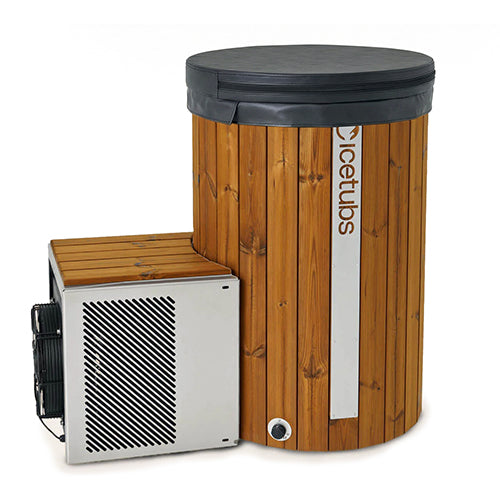 Icetubs IceBarrel Immersion Tub, Thermowood & Stainless Cold Plunge, 53"L x 31"W x 47"H