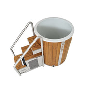 Icetubs IceBarrel XL Immersion Tub, Thermowood & Fiberglass Cold Plunge, 63"L x 41"W x 47"H