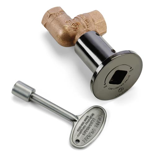 HPC Pewter Flange and Key with 1/2" Angled Valve