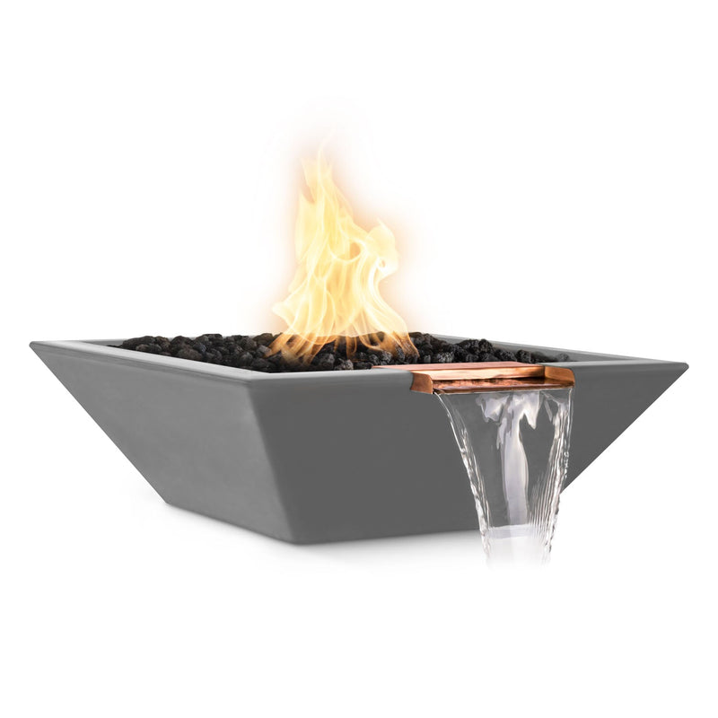 The Outdoor Plus Maya Fire & Water Bowl - GFRC Concrete - 24"