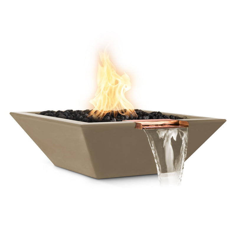 The Outdoor Plus Maya Fire & Water Bowl - GFRC Concrete - 24"
