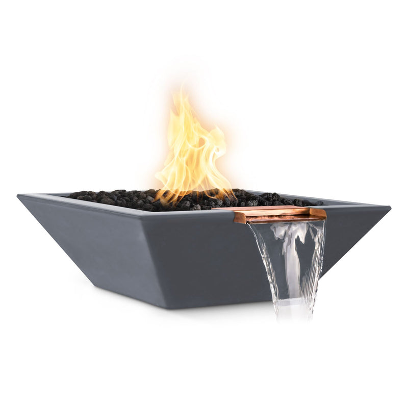 The Outdoor Plus Maya Fire & Water Bowl - GFRC Concrete - 30"