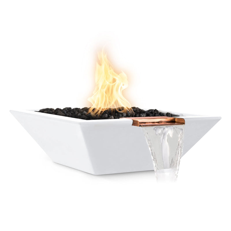 The Outdoor Plus Maya Fire & Water Bowl - GFRC Concrete - 30"