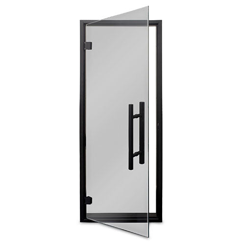 PROSAUNAS Tinted Glass Sauna Door 24x73 Prehung Tinted Glass Sauna Door, Black Alder Frame
