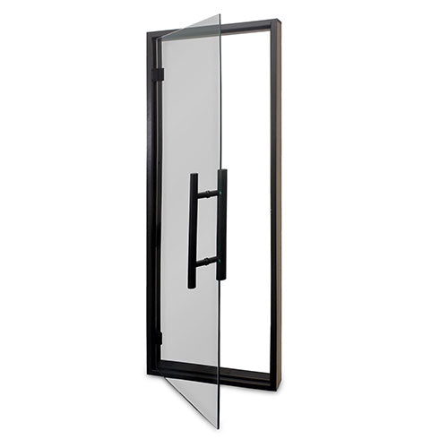 PROSAUNAS Tinted Glass Sauna Door 24x73 Prehung Tinted Glass Sauna Door, Black Alder Frame