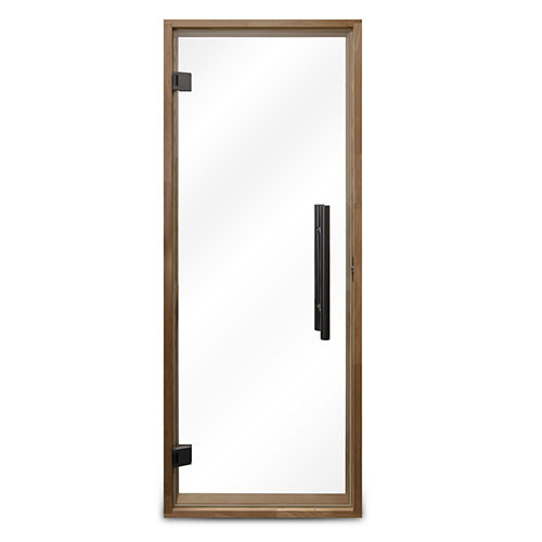 PROSAUNAS Clear Glass Sauna Door 24x73 Prehung Clear Glass Sauna Door, Thermo-Aspen Frame