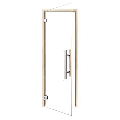 PROSAUNAS Clear Glass Sauna Door 24x81 Prehung Clear Glass Sauna Door, Aspen
