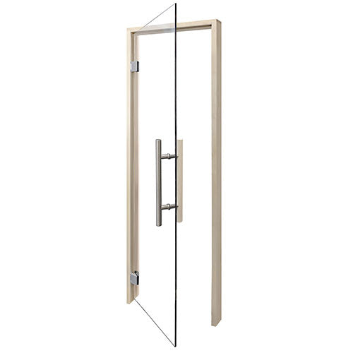 PROSAUNAS Clear Glass Sauna Door 24x81 Prehung Clear Glass Sauna Door, Aspen